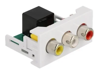 DELOCK Easy 45 Modul 3xCinch zu RJ45
