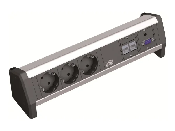 BACHMANN DESK 3x Schutzkontakt 2x CAT6a