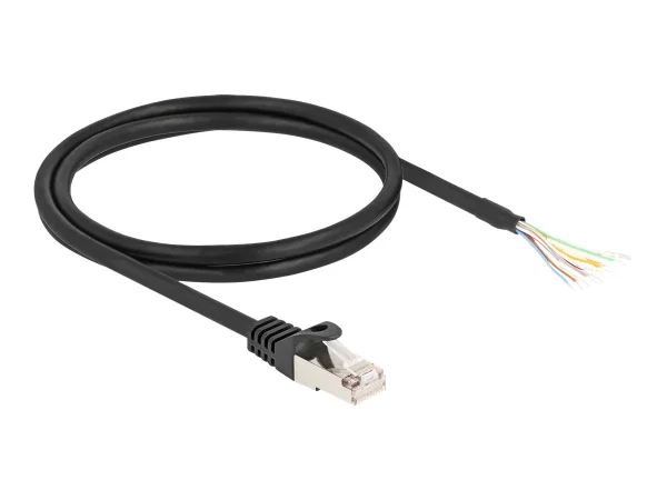 DELOCK Kabel RJ50 S/FTP 1m schwarz