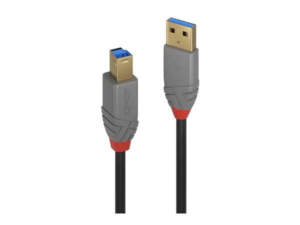 LINDY 1m USB 3.0 Typ A/B Kabel Anthra