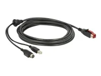 DELOCK PoweredUSB Kabel 24V>USB Typ-B 4m
