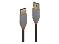 LINDY 2m USB 3.0 A m/f Kabel Anthra