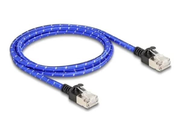 DELOCK RJ45 Netzwerkkabel Cat.6A 1m blau