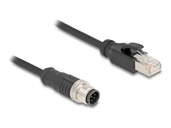 DELOCK M12 Kabel A 8 Pin zu RJ45 PVC 2m