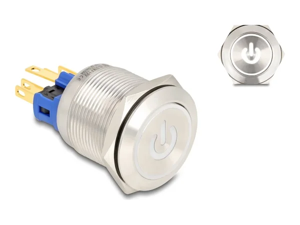 DELOCK Druckschalter zum Einbau 22mm 6