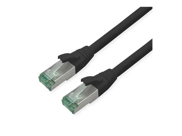 ROLINE RM Patchkabel Kat.6A sw 0,3m