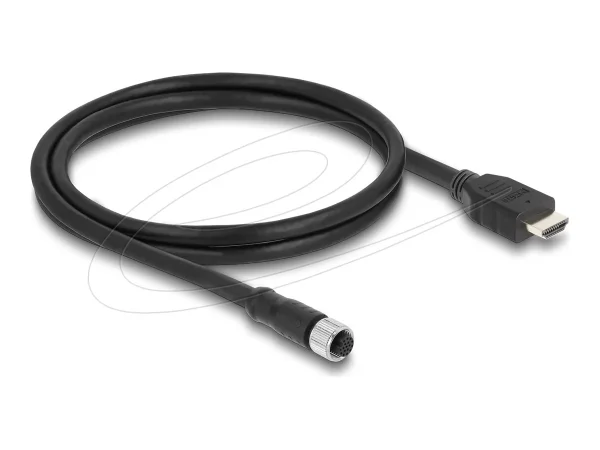 DELOCK M12 Kabel A-kodiert 17 Pin Buchse