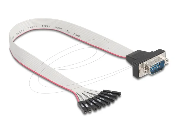 DELOCK Flachbandkabel RS-232mit 9 x Pfo