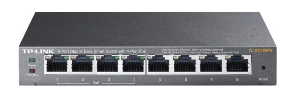 TP-LINK Switch TL-SG108PE 8xGBit (4x PoE+ / 64W) Managed