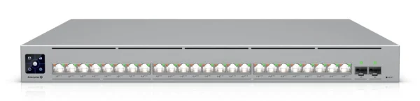 Ubiquiti Switch UniFi 8x2.5G RJ45/16x10G RJ45/2xSFP28 Managed PoE+++ 1050W 19" Rack-Mountable, 1,3" Touchscreen