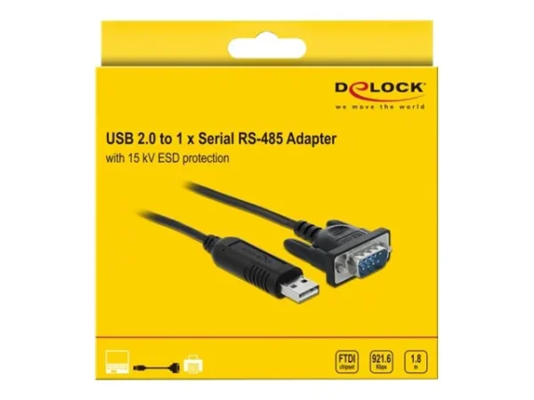 DELOCK Adapter USB2.0 Typ-A zu 1xSeriell