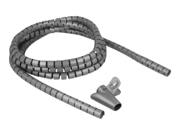DELOCK Spiralschlauch 2,5m x 15mm grau