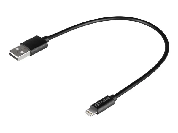 SANDBERG USB>Lightning MFI 0,2m Black