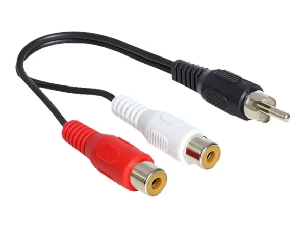 DELOCK Kabel Cinch 2x zu Cinch 1x 0,2 m