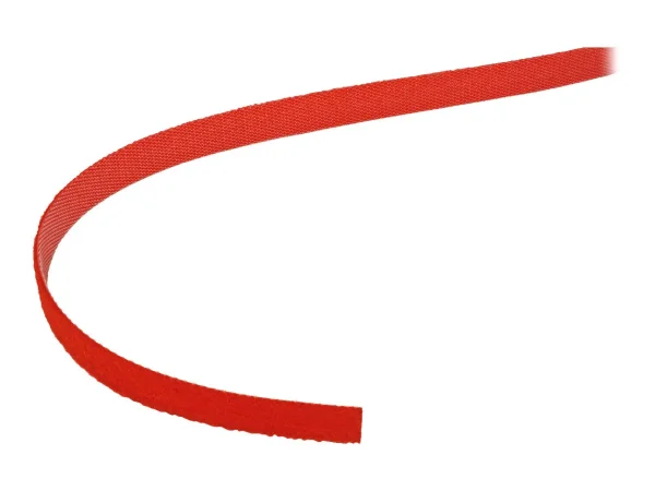 VALUE Klettband auf Rolle 10mm rot 25m