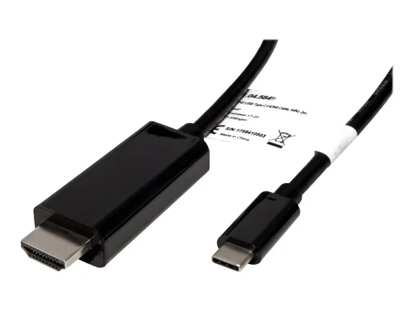 ROLINE USB Typ C - HDMI Adapterkabel 3m