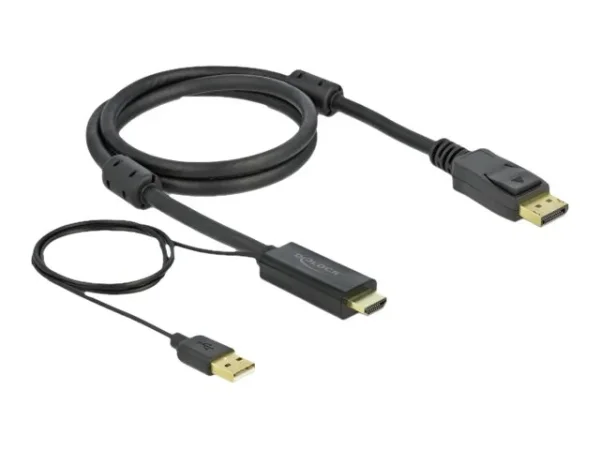 DELOCK HDMI M DisplayPort M 4K cable 1m