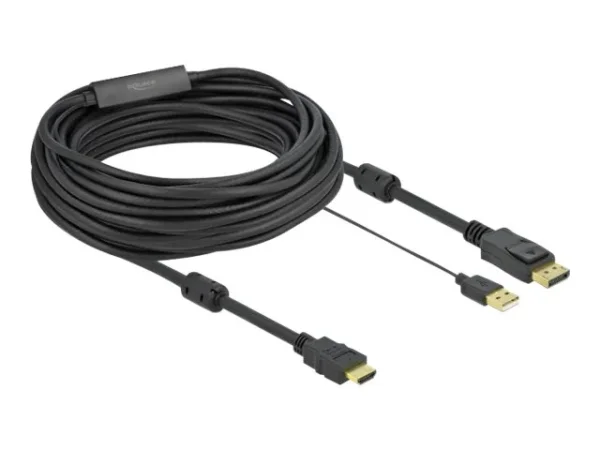 DELOCK HDMI M DisplayPort M 4K cable 10m