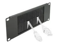 DELOCK 25cm Kabelmanagement Bürstenleist