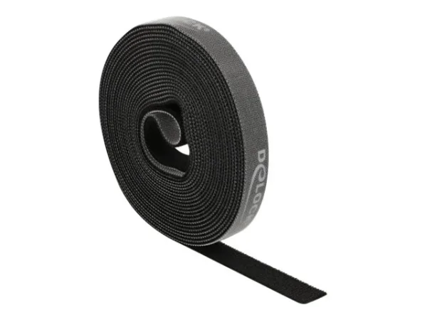 DELOCK Klettband L 5m x B 15mm schwarz