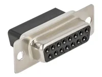 DELOCK D-Sub 15 Pin Crimp Buchse Metall