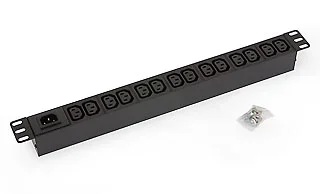 Triton 19" Schrank, zbh. Steckdosenleiste, 14xDosen(C13)->Stecker(C14), ohne Zuleitung,