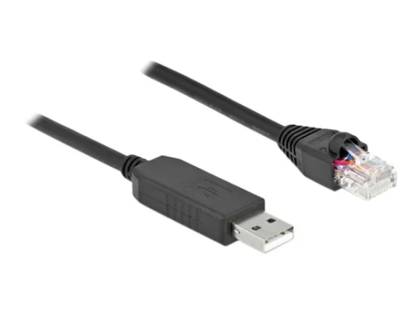 DELOCK USB2.0 A zu RS-232 RJ45 50cm schw