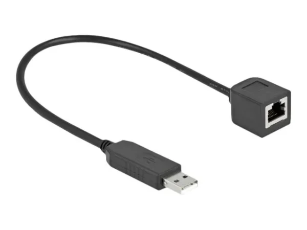 DELOCK USB2.0 A zu RS-232 RJ45 25cm schw