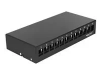 DELOCK Keystone Patchpanel 12 Port schw.