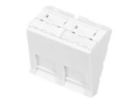 DIGITUS 45x45mm 2-port face plate angled