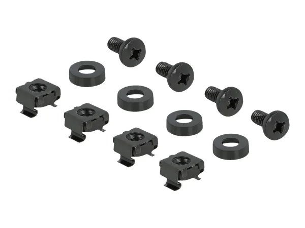 DELOCK 19 Hutschienenpanel 2 HE schwarz