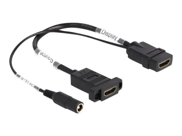 DELOCK HDMI Kabel 4K 60 Hz mit DC Einsp.