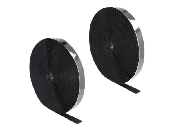 DELOCK Klettband L 25 m x B 25mm schwarz