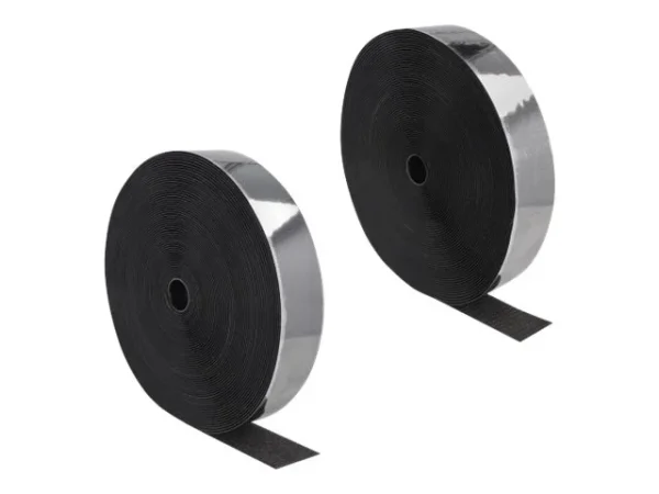 DELOCK Klettband L 25 m x B 50mm schwarz