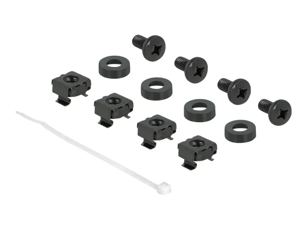 DELOCK 48,26cm Bürstenleiste 1 HE schwar