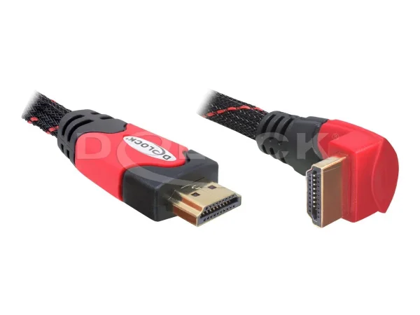 DELOCK Kabel HDMI A-A St/St gewinkelt 1m