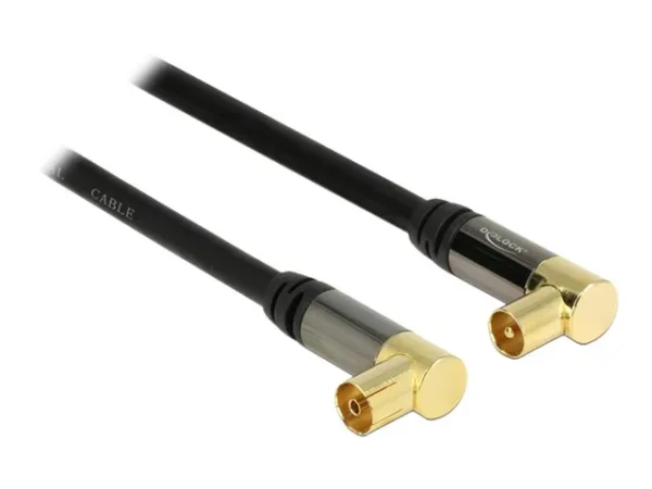DELOCK Kabel IEC St 90G>Bu 90G RG-6/U 1m