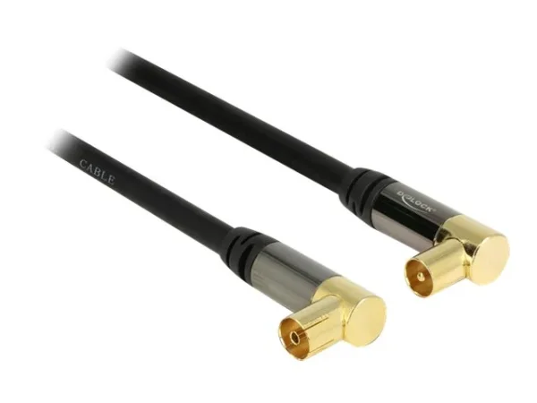 DELOCK Kabel IEC St 90G>Bu 90G RG-6/U 2m
