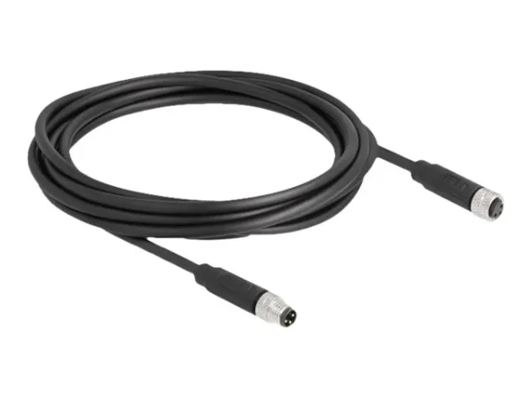 DELOCK M8 3 Pin Kabel A-kodiert PUR 3m