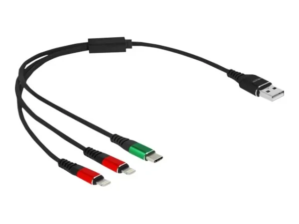 DELOCK USB Ladekabel 3 in 1 Typ-A 30cm