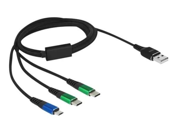 DELOCK USB Ladekabel 3 in 1 Typ-A 1m