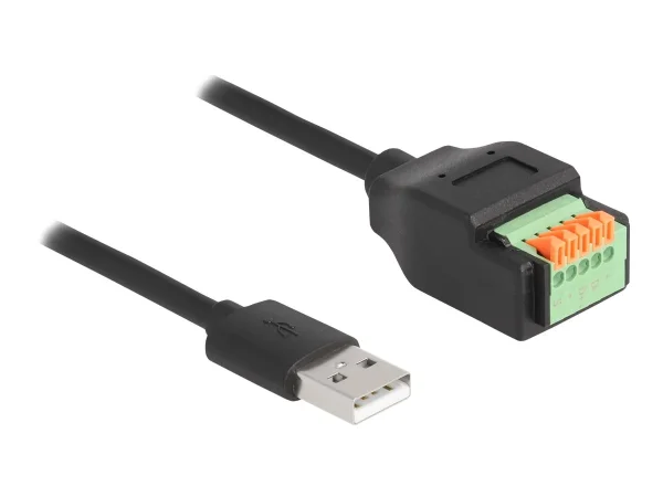 DELOCK USB 2.0 Kabel Typ-A zu Terminalbl