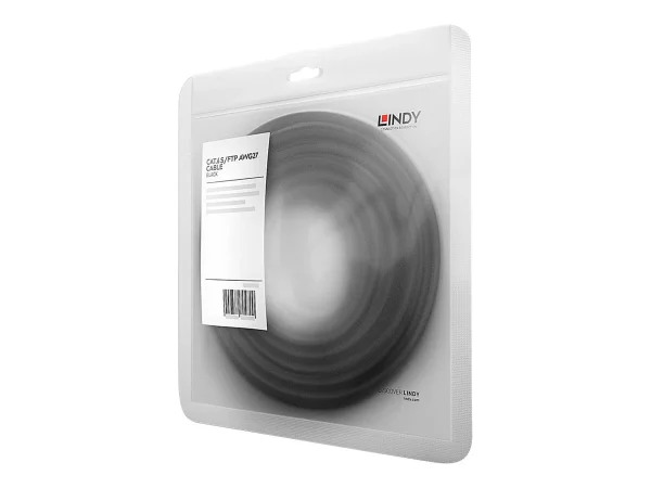LINDY Cat.6 S/FTP Kabel, schwarz, 30m