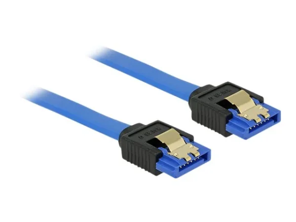 DELOCK Kabel SATA 6 Gb/s 70 cm blau