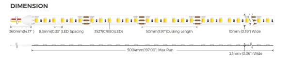Synergy 21 LED Flex Strip 3528 - 120 DW (CCT) DC24V 48W pro Farbe one chip IP20