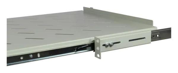 ALLNET 19" zbh. Fachboden ausziehbar, für 900mm Schrank tiefe, Lichtgrau, t650-750mm,