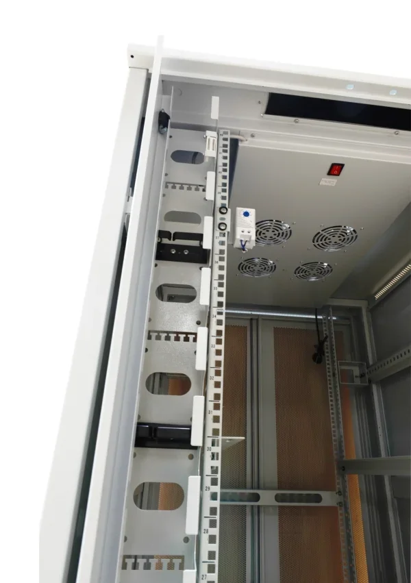 ALLNET 19" Schrank, 22HE, B800/T1000mm, perforierte Blechtüren, Lichtgrau, SNB-Serie,