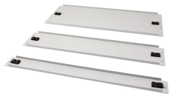 ALLNET 19" zbh. Blindplatte, 1HE, Lichtgrau, zum Einrasten(Werkzeuglos)