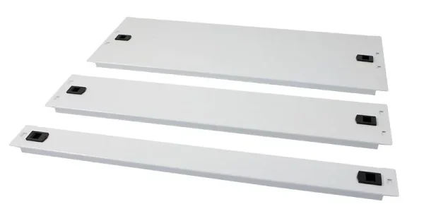 ALLNET 19" zbh. Blindplatte, 2HE, Lichtgrau, zum Einrasten(Werkzeuglos)