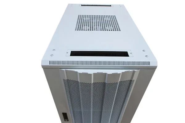 ALLNET 19" Schrank, 42HE, B600/T1000mm, perforierte Blechtüren, Lichtgrau, SNB-Serie,